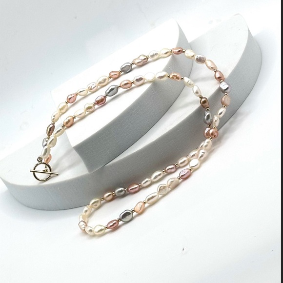 Genuine Natural Fashion Baroque Nugget Freshwater Pearl Necklace - Picture 5 of 9